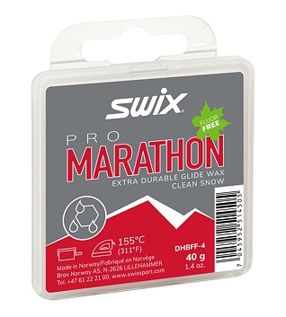 Swix Skluzný vosk Marathon černý DHBFF-4