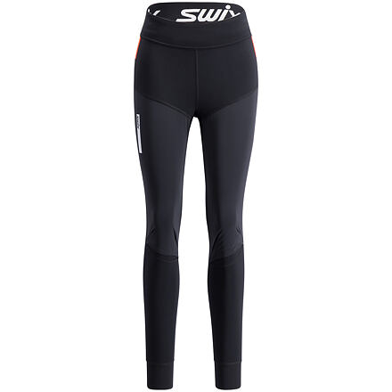Dámské zateplené běžecké kalhoty Swix Roadline Warmer Tights 10052-23 velikost - textil XS