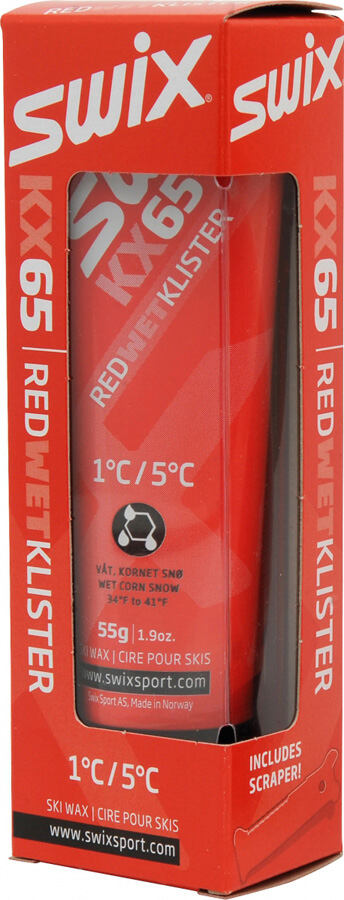 Klistr Swix KX65 Red Klister +1°C to +5°C, 55g vosk 55 g