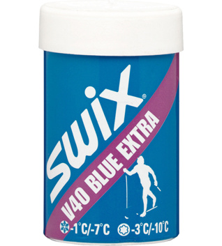 Odrazový vosk Swix V40 Blue Extra Hardwax -7°C to -1°C, 43g