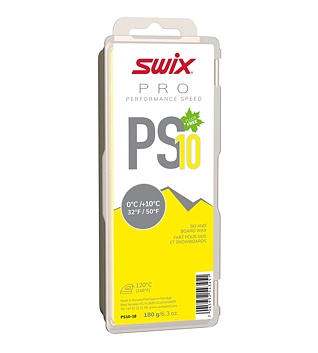 Skluzný vosk Swix PS10 Yellow, 0°C/+10°C, 180g