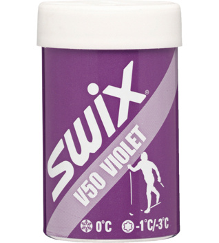 Odrazový vosk Swix V50 Violet Hardwax 0°C, 43g