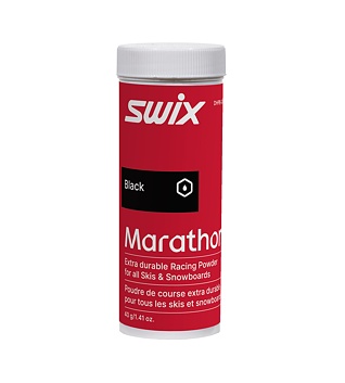 Skluzný vosk Swix Marathon Black Powder, 40g