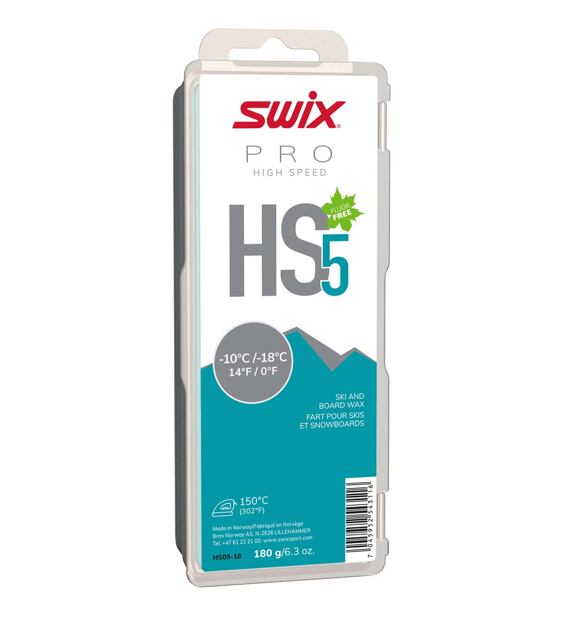 Swix Skluzný vosk High Speed 5 tyrkysový HS05-18